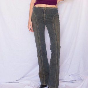 Y2K Mid Rise Bootcut Fringe Jeans